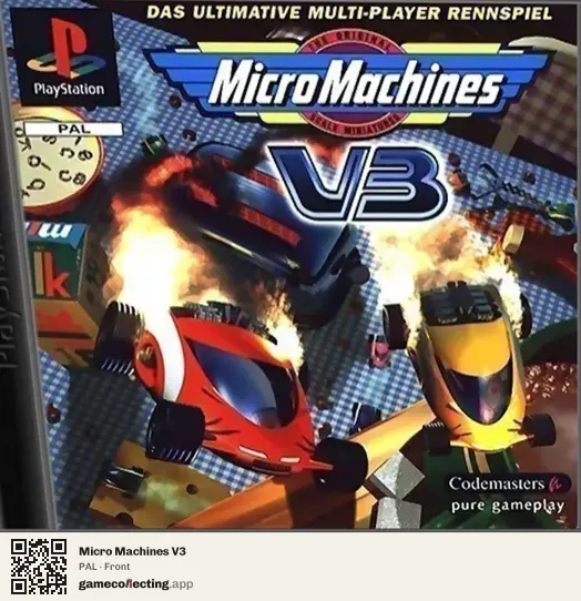 Micro Machines V3 PlayStation, PAL box front