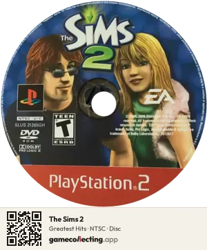 The Sims 2 PlayStation 2, NTSC disc