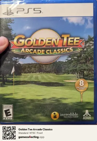 Golden Tee Arcade Classics PlayStation 5, NTSC box front