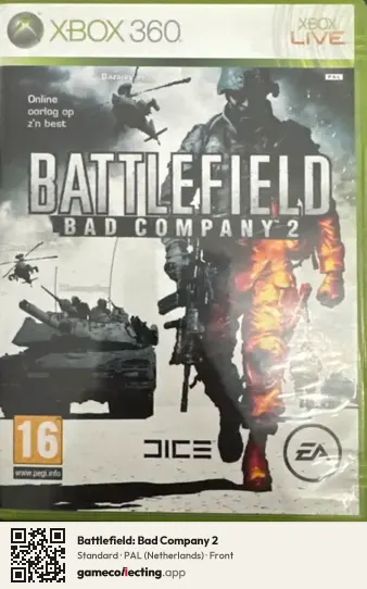 Battlefield: Bad Company 2 Xbox 360, Netherlands box front