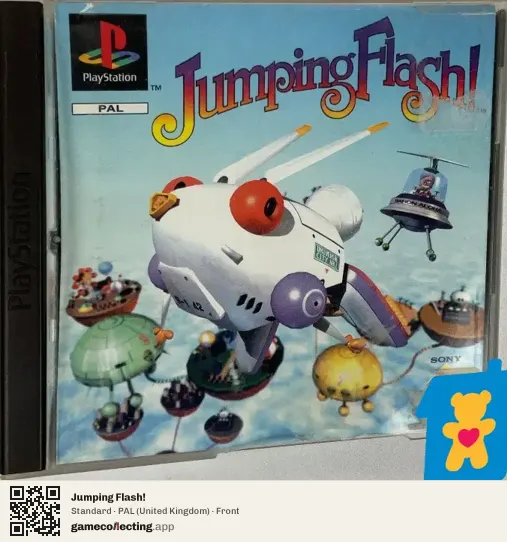 Jumping Flash! PlayStation, United Kingdom box front