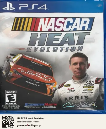 NASCAR Heat Evolution PlayStation 4, NTSC box front