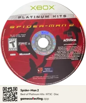 Spider-Man 2 Xbox, NTSC disc