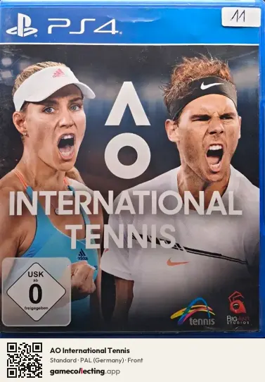 AO International Tennis PlayStation 4, Germany box front