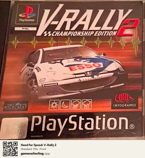 Need for Speed: V-Rally 2 PlayStation, PAL box front