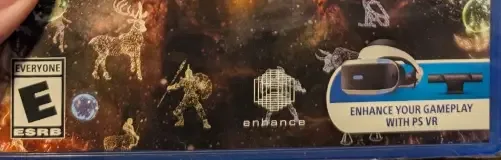Tetris Effect: Connected, the ESRB box on its front