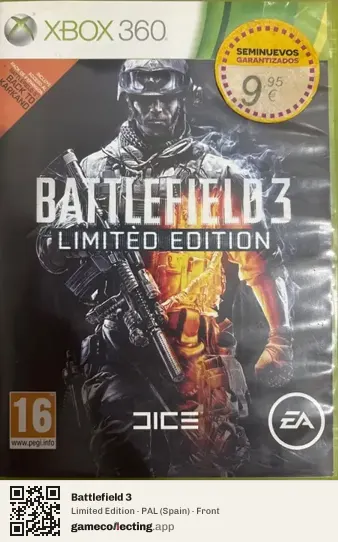 Battlefield 3 Xbox 360, Spain box front