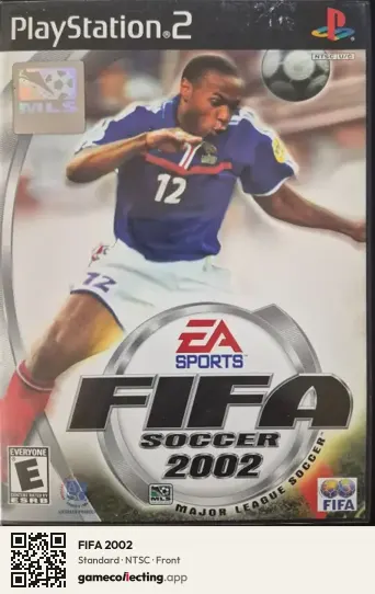 FIFA 2002 PlayStation 2, NTSC box front