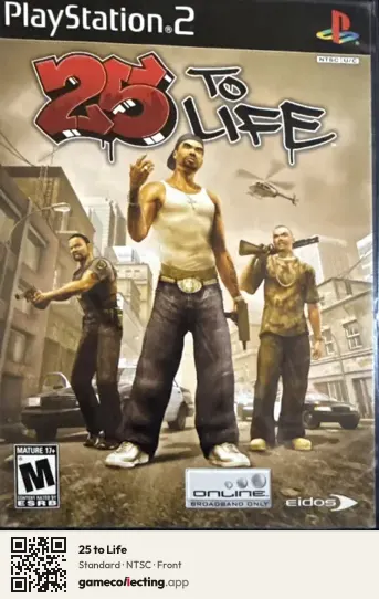 25 to Life PlayStation 2, NTSC box front