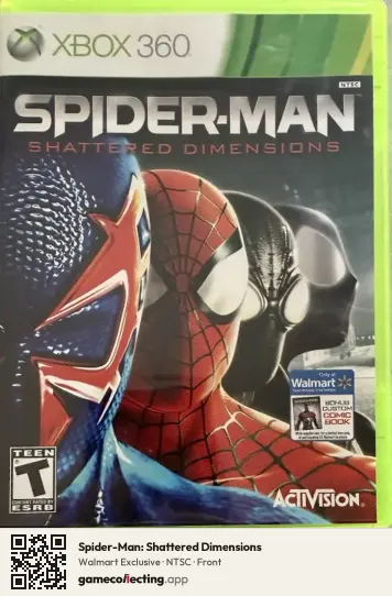 Spider-Man: Shattered Dimensions Xbox 360, NTSC box front