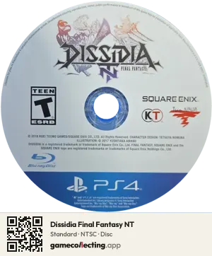 Dissidia Final Fantasy NT PlayStation 4, NTSC disc