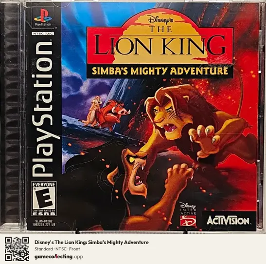 Disney's The Lion King: Simba's Mighty Adventure PlayStation, NTSC box front