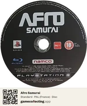 Afro Samurai PlayStation 3, PAL disc