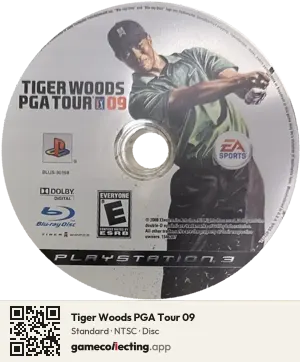 Tiger Woods PGA Tour 09 PlayStation 3, NTSC disc