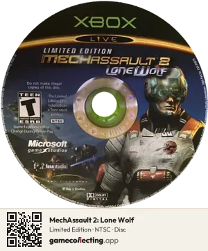 MechAssault 2: Lone Wolf Xbox, NTSC disc