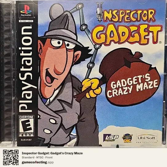 Inspector Gadget: Gadget's Crazy Maze PlayStation, NTSC box front