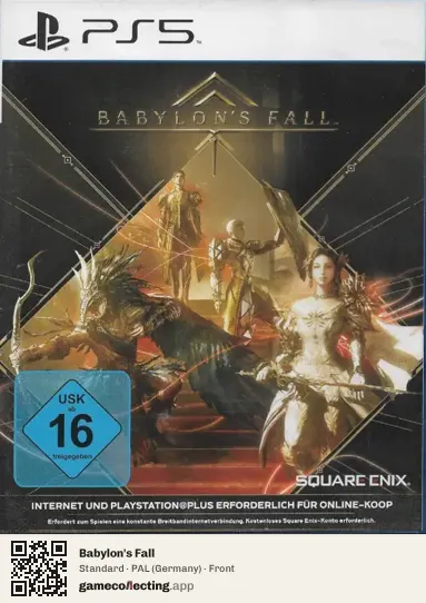 Babylon's Fall PlayStation 5, Germany box front