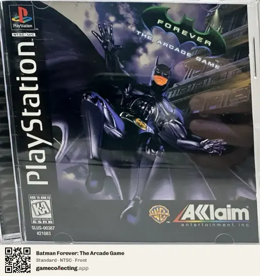 Batman Forever: The Arcade Game PlayStation, NTSC box front
