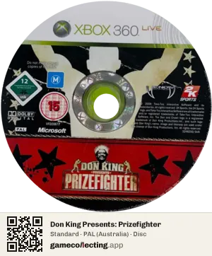 Don King Presents: Prizefighter Xbox 360, PAL disc