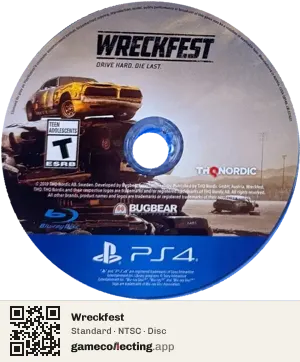 Wreckfest PlayStation 4, NTSC disc