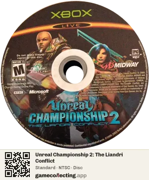 Unreal Championship 2: The Liandri Conflict Xbox, NTSC disc