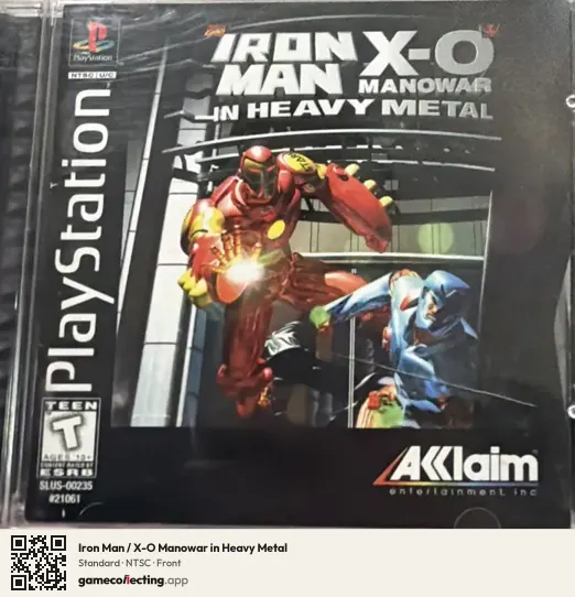 Iron Man / X-O Manowar in Heavy Metal PlayStation, NTSC box front