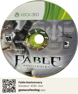 Fable Anniversary Xbox 360, NTSC disc