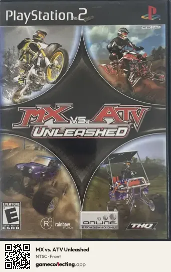 MX vs. ATV Unleashed PlayStation 2, NTSC box front
