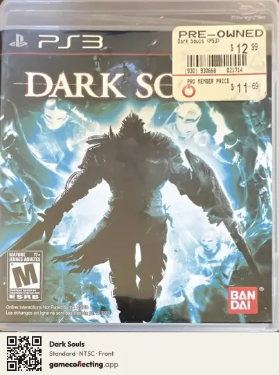 Dark Souls PlayStation 3, NTSC box front