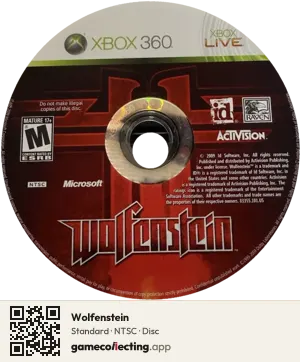Wolfenstein Xbox 360, NTSC disc