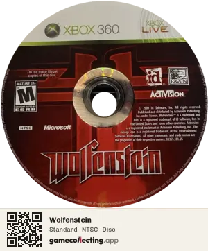 Wolfenstein Xbox 360, NTSC disc