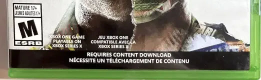 Call of Duty: Black Ops Cold War, the ESRB box on its front