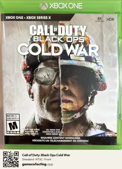 Call of Duty: Black Ops Cold War Xbox One, NTSC box front