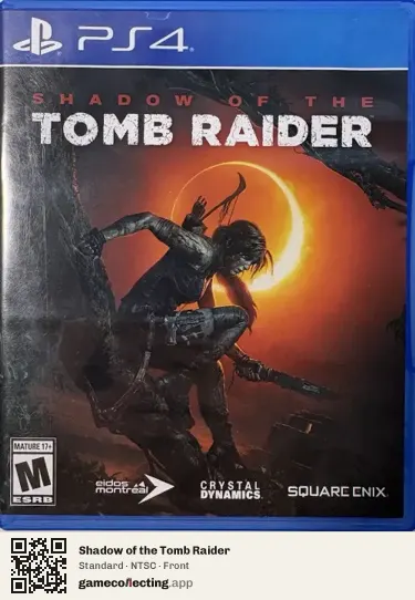 Shadow of the Tomb Raider PlayStation 4, NTSC box front