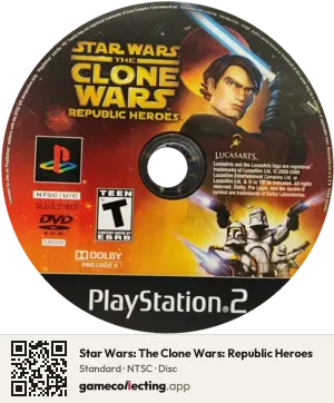 Star Wars: The Clone Wars: Republic Heroes PlayStation 2, NTSC disc