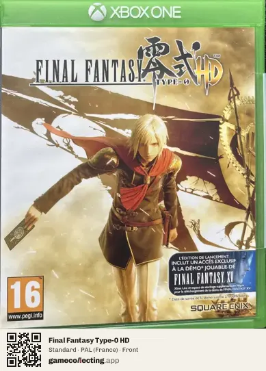 Final Fantasy Type-0 HD Xbox One, France box front