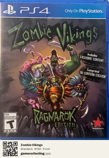 Zombie Vikings PlayStation 4, NTSC box front