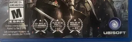 Assassin's Creed: Unity, the ESRB box on its front