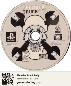 Thunder Truck Rally PlayStation, NTSC disc