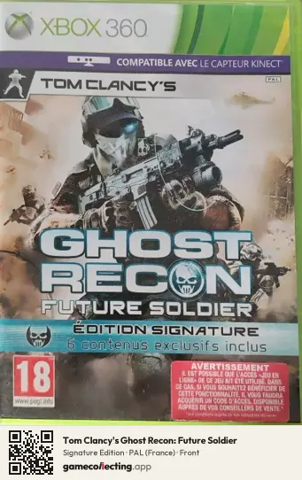 Tom Clancy's Ghost Recon: Future Soldier Xbox 360, France box front
