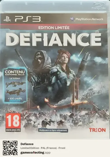 Defiance PlayStation 3, France box front