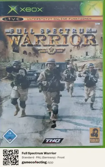 Full Spectrum Warrior Xbox, Germany box front