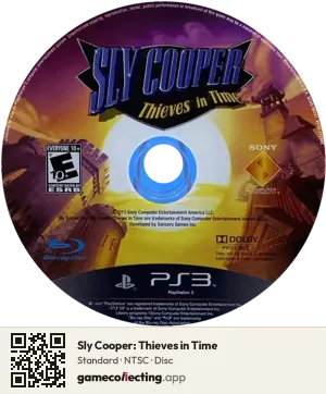 Sly Cooper: Thieves in Time PlayStation 3, NTSC disc