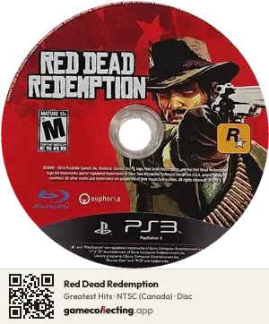 Red Dead Redemption PlayStation 3, NTSC disc