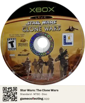 Star Wars: The Clone Wars Xbox, NTSC disc