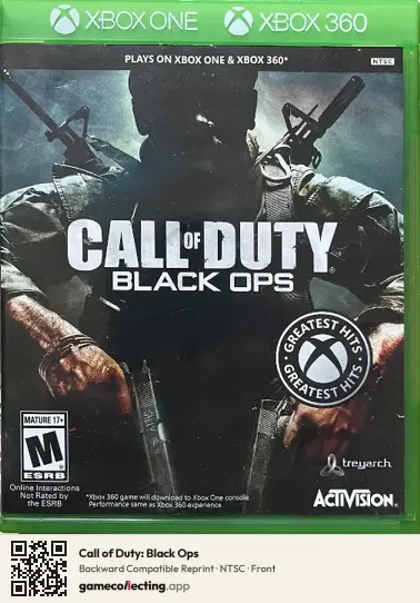 Call of Duty: Black Ops Xbox 360, NTSC box front