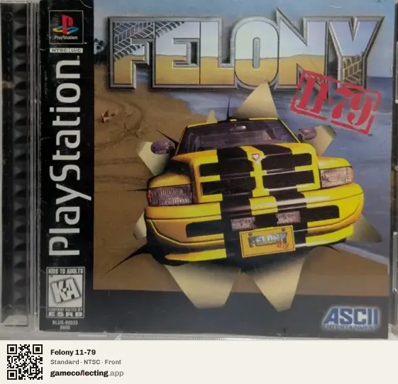 Felony 11-79 PlayStation, NTSC box front