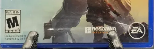 Titanfall 2, the ESRB box on its front