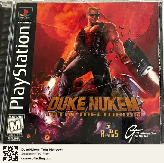 Duke Nukem: Total Meltdown PlayStation, NTSC box front