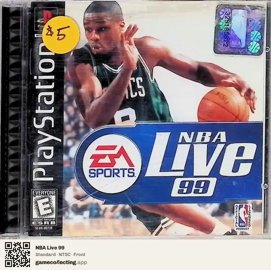 NBA Live 99 PlayStation, NTSC box front